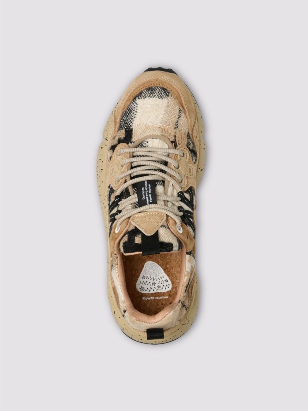 Beige and Black Women's Trail Sneakers - Picture 5 of 13